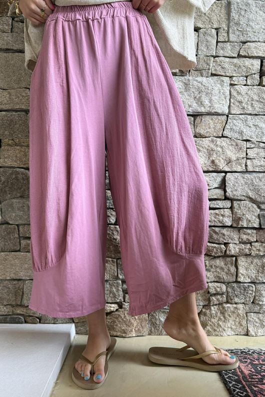  Jo Jo Quirky Hopsack Crop Pant Indian Pink